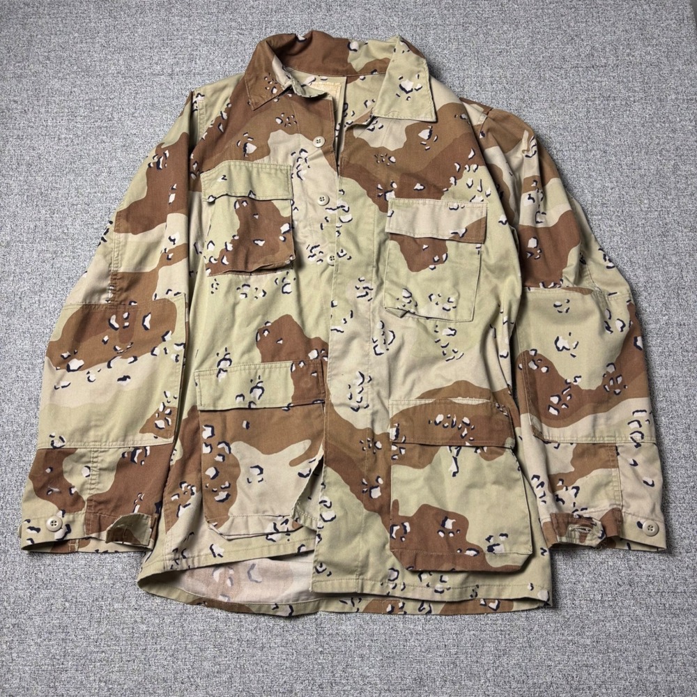 US Military Field Shirt Mens Medium X-Long Chocolate Chip Desert Camo Tactical